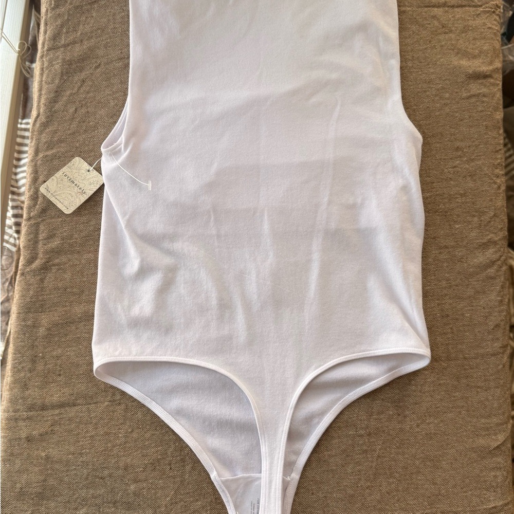 Intimately Free People Luna White Tencel Square Neck Bodysuit Women's XS/S NEW - Picture 6 of 8